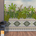 Beautiful painting of a garden scene Wallpaper [WP-FVA-002]
