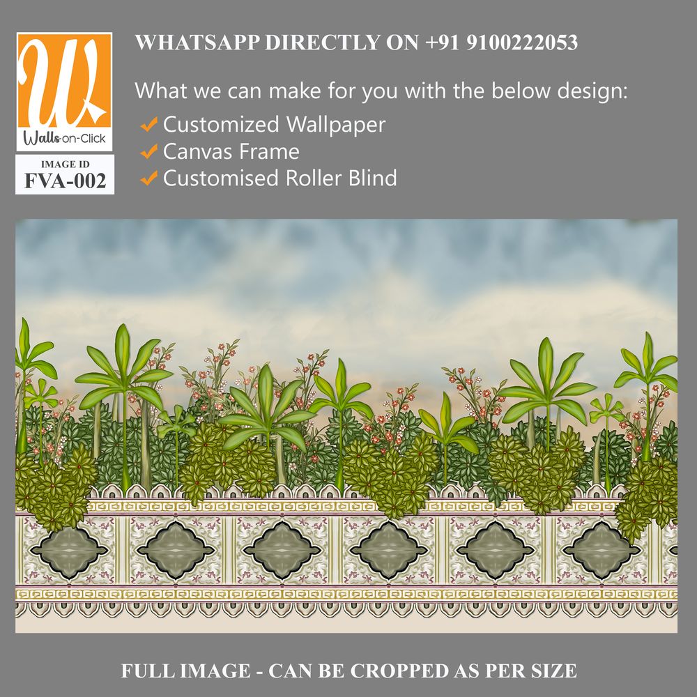 Beautiful painting of a garden scene Wallpaper [WP-FVA-002]