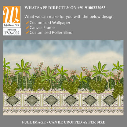 Beautiful painting of a garden scene Wallpaper [WP-FVA-002]