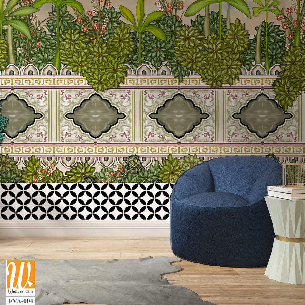 Beautiful painting of a garden scene Wallpaper [WP-FVA-004]