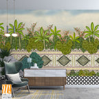 Beautiful painting of a garden scene Wallpaper [WP-FVA-004]