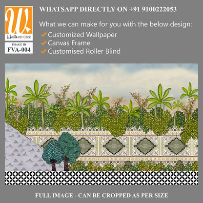Beautiful painting of a garden scene Wallpaper [WP-FVA-004]