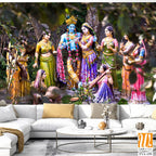 Sculpture of Radha and Krishna Wallpaper [WP-FVA-159]