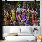 Sculpture of Radha and Krishna Wallpaper [WP-FVA-159]