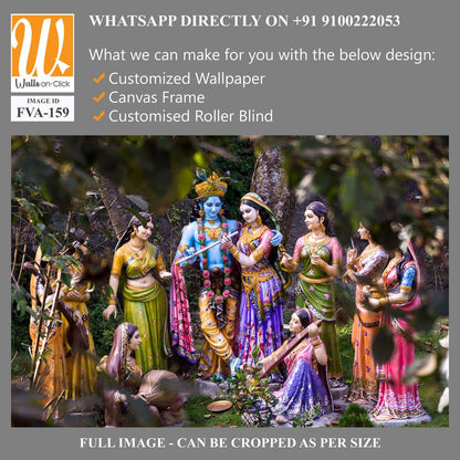 Sculpture of Radha and Krishna Wallpaper [WP-FVA-159]