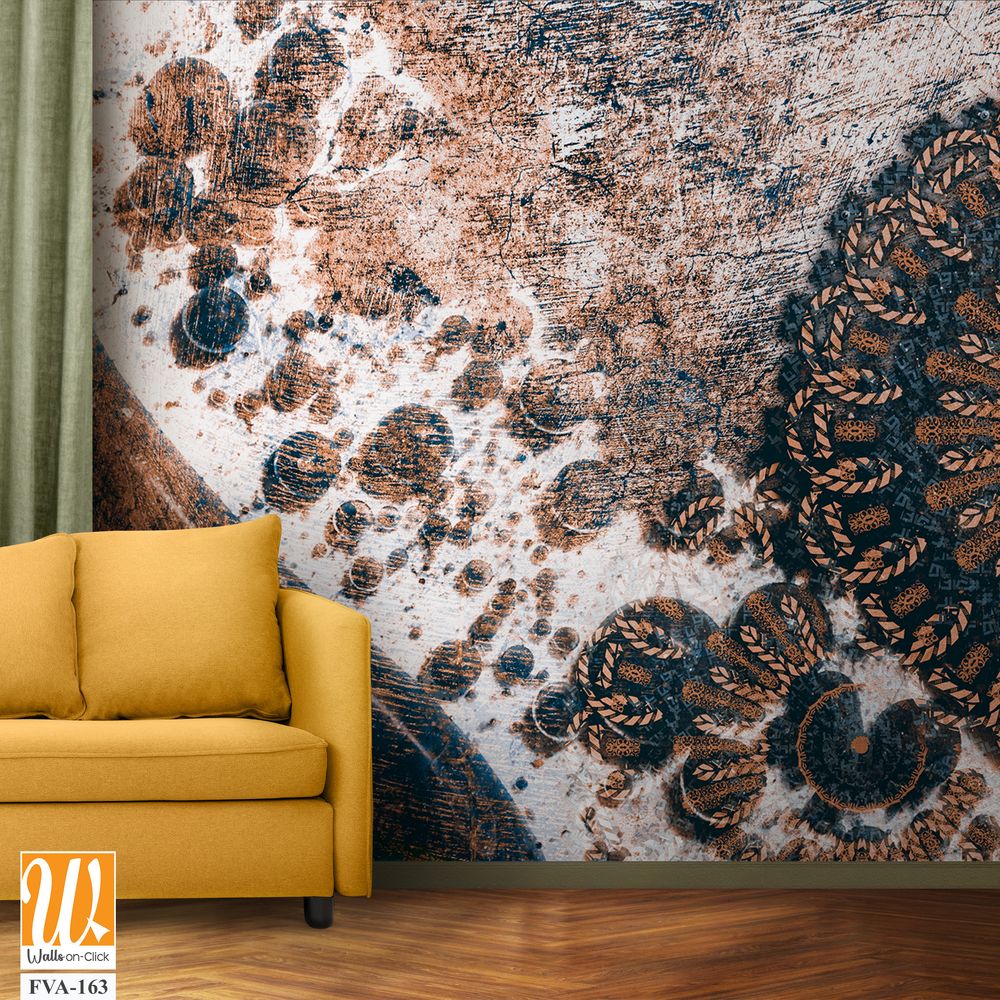Modern and Intricate dark brown mandala pattern Wallpaper [WP-FVA-163]