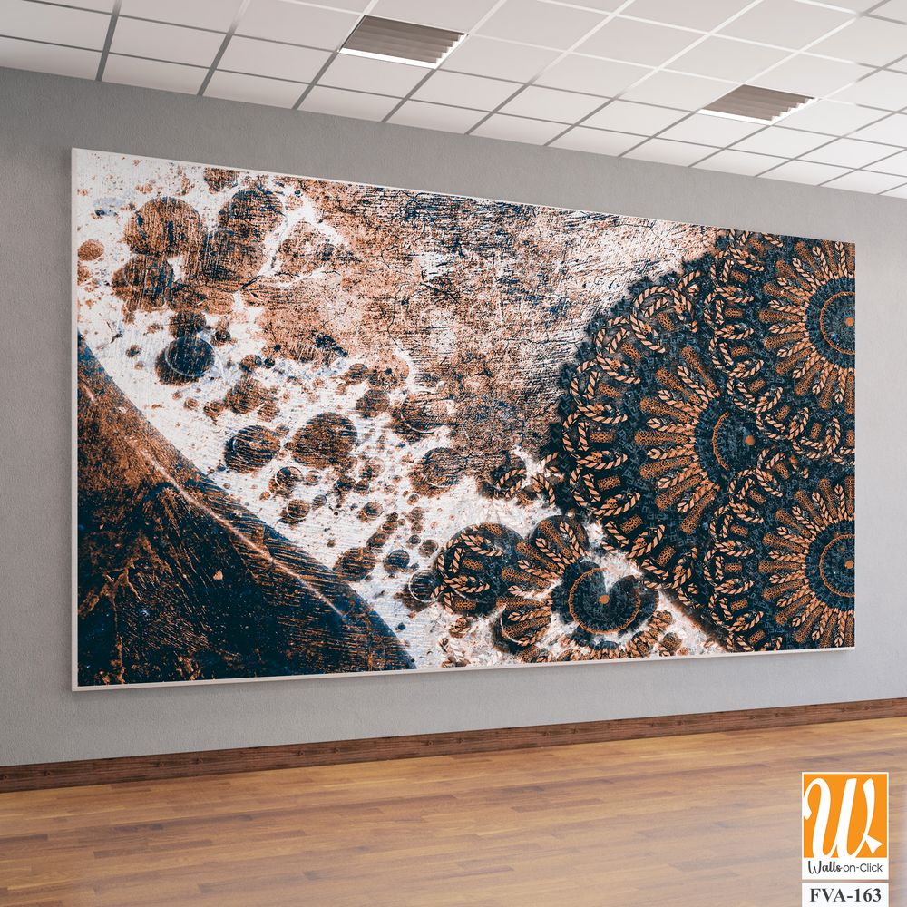 Modern and Intricate dark brown mandala pattern Wallpaper [WP-FVA-163]