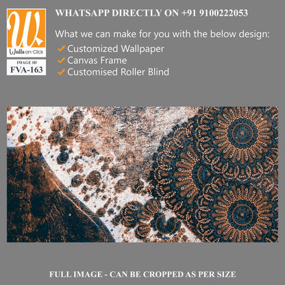 Modern and Intricate dark brown mandala pattern Wallpaper [WP-FVA-163]