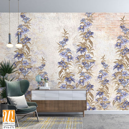 Subtle pattern of periwinkle blue flowers [WP-FVA-171]