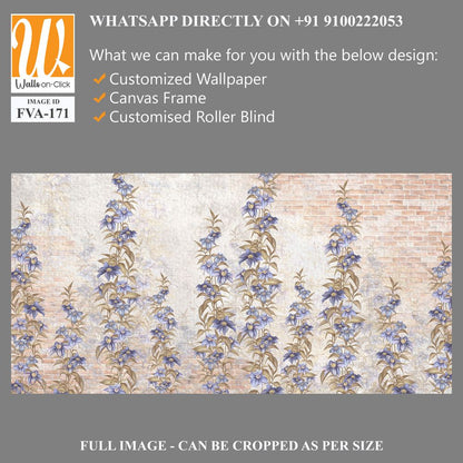 Subtle pattern of periwinkle blue flowers [WP-FVA-171]