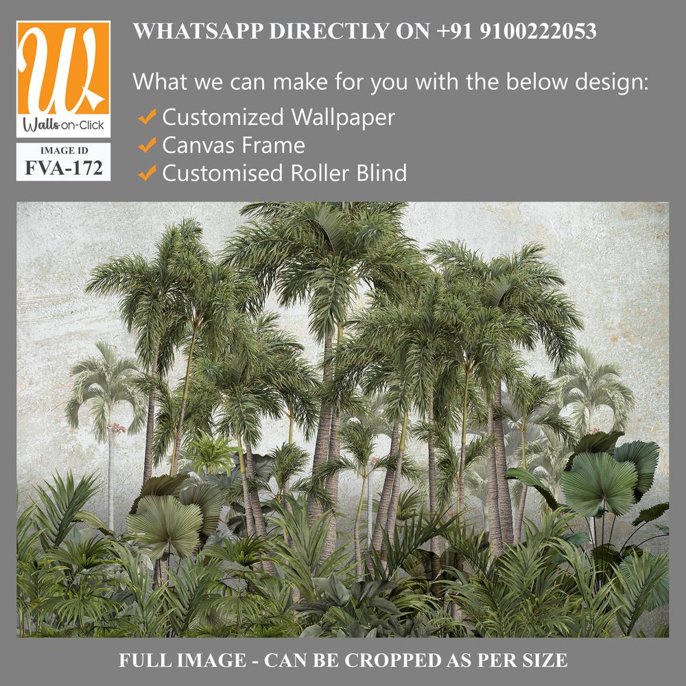 Vintage wallpaper design with an array of palm trees [WP-FVA-172]