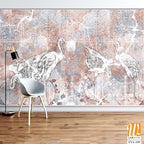 White cranes in the style of Boho chic [WP-FVA-195]