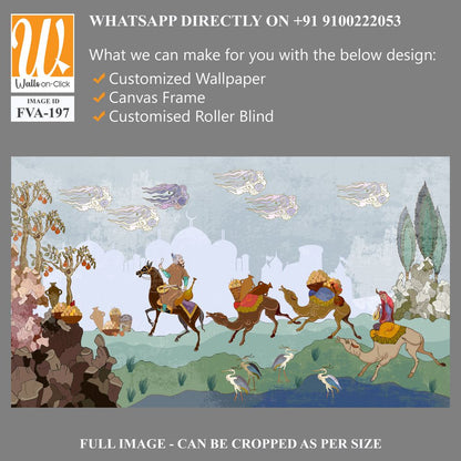 Group of men carry goods across the land [WP-FVA-197]