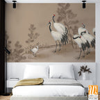 Red-crowned cranes in the field [WP-FVA-202]