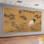Japanese artwork of an elegant crane Wallpaper [WP-FVA-203]