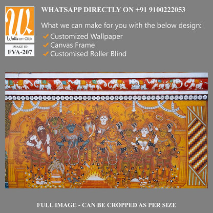 Mural painting of Krishna in Guruvayur Temple [WP-FVA-207]
