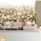 Painting of an English rose garden [WP-FVA-209]