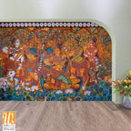 Mural painting of Radha Krishna Marriage [WP-FVA-212]