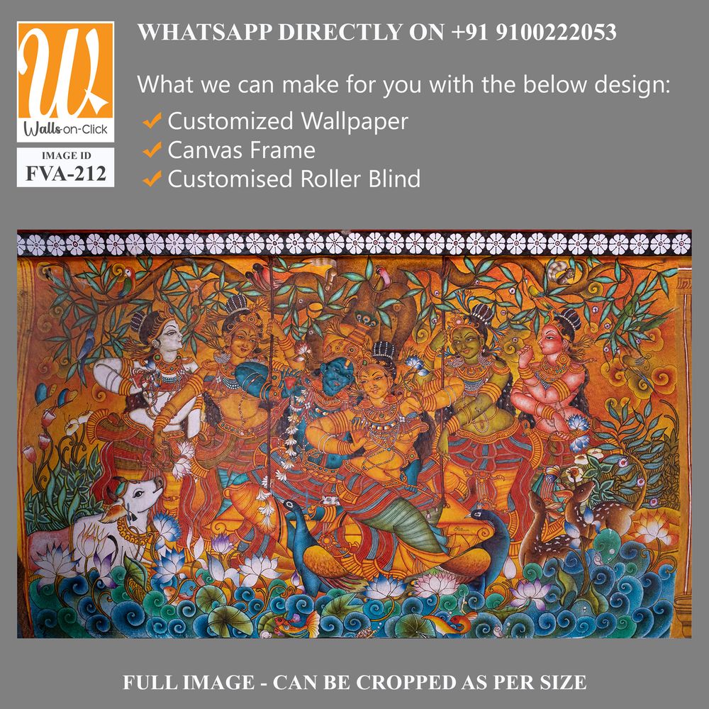 Mural painting of Radha Krishna Marriage [WP-FVA-212]
