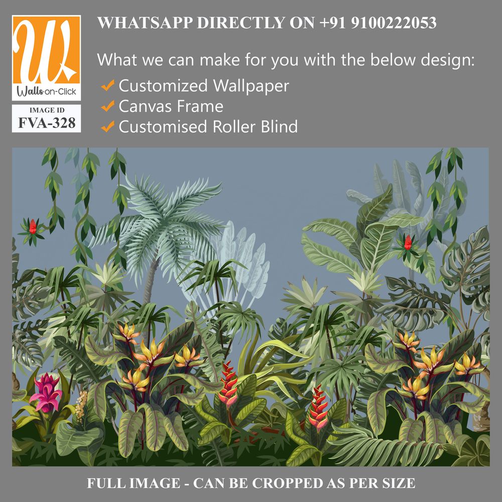 A lush tropical rainforest with vibrant, exotic plants [WP-FVA-328]