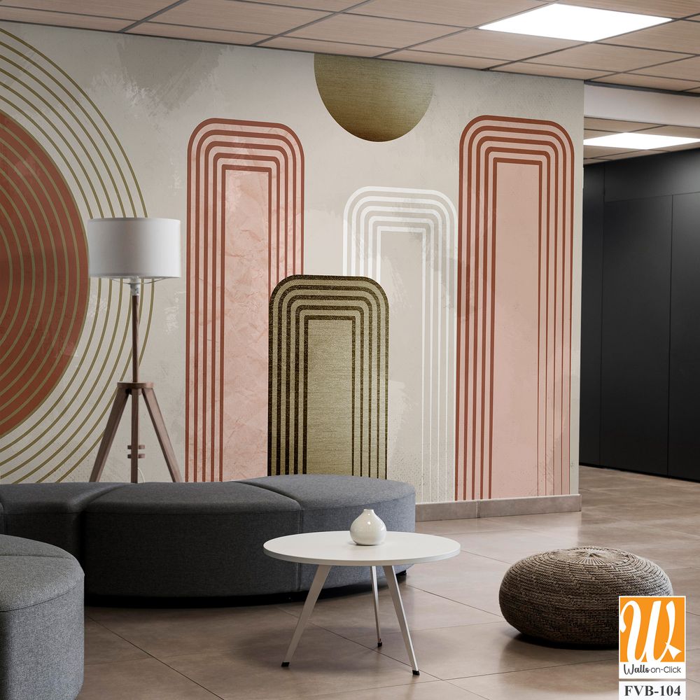 Mid-century modern abstract geometric shapes [WP-FVB-104]