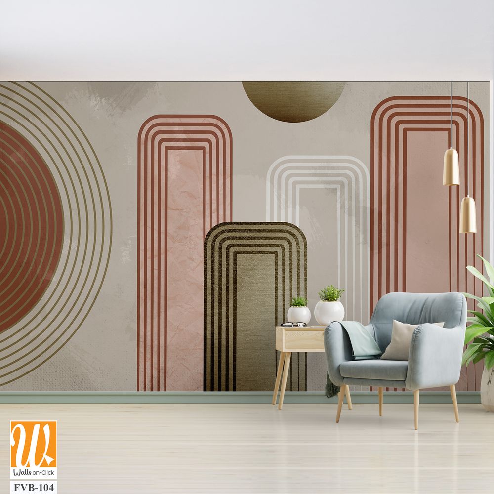 Mid-century modern abstract geometric shapes [WP-FVB-104]