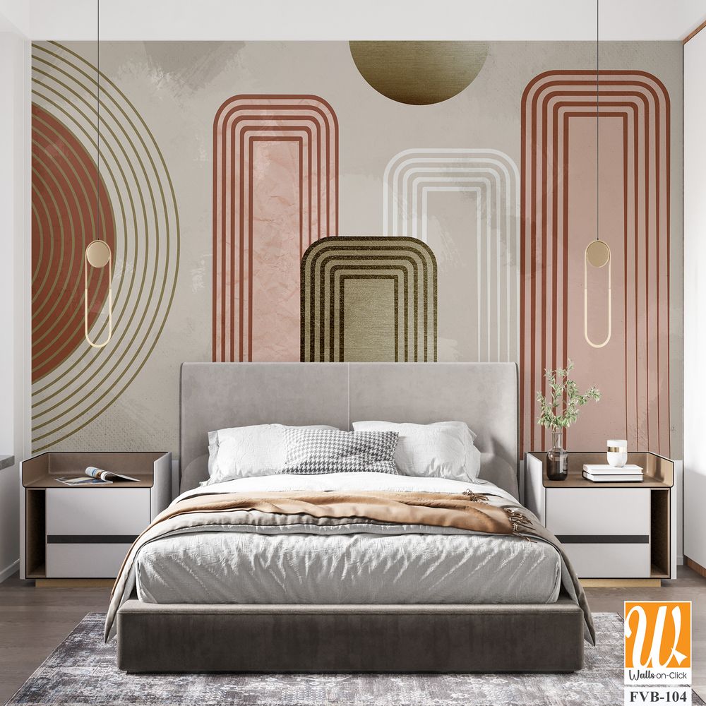 Mid-century modern abstract geometric shapes [WP-FVB-104]