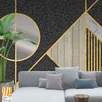 Modern geometric pattern with silver and gold lines Wallpaper [WP-FVB-105]