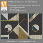 Modern geometric pattern with silver and gold lines Wallpaper [WP-FVB-105]