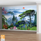 Beautiful picture of Mount Huangshan, with green pines [WP-FVB-285]