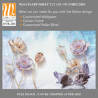 3D elegant flowers with swans Wallpaper [WP-FVB-438]