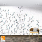 Hand-drawn watercolor painting of willow branches Wallpaper [WP-FVB-459]