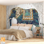 Beautiful elephant in patchwork art Wallpaper [WP-FVB-484]