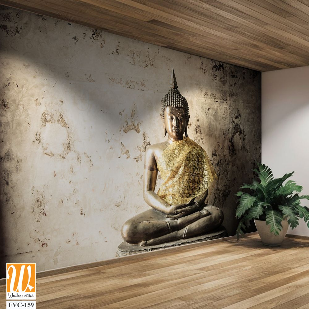 Thai Buddha statue, seated in meditation Wallpaper [WP-FVC-159]
