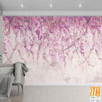 Wall mural with hanging wisteria Wallpaper [WP-FVC-232]