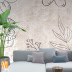Floral doodles on grunge background [WP-FVC-241]