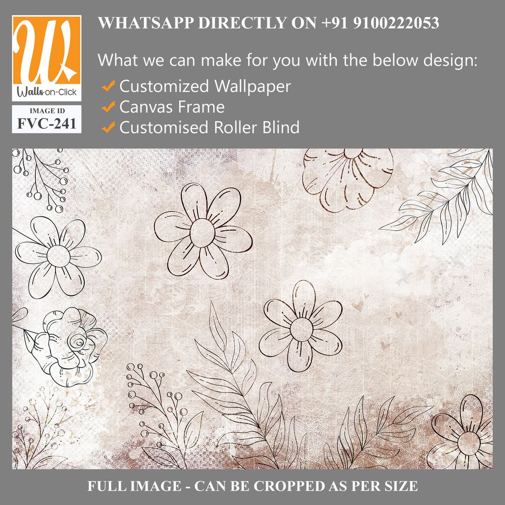 Floral doodles on grunge background [WP-FVC-241]