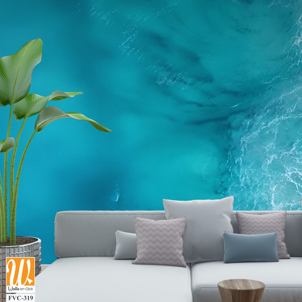 Beautiful beach with waves and sand Wallpaper [WP-FVC-319]
