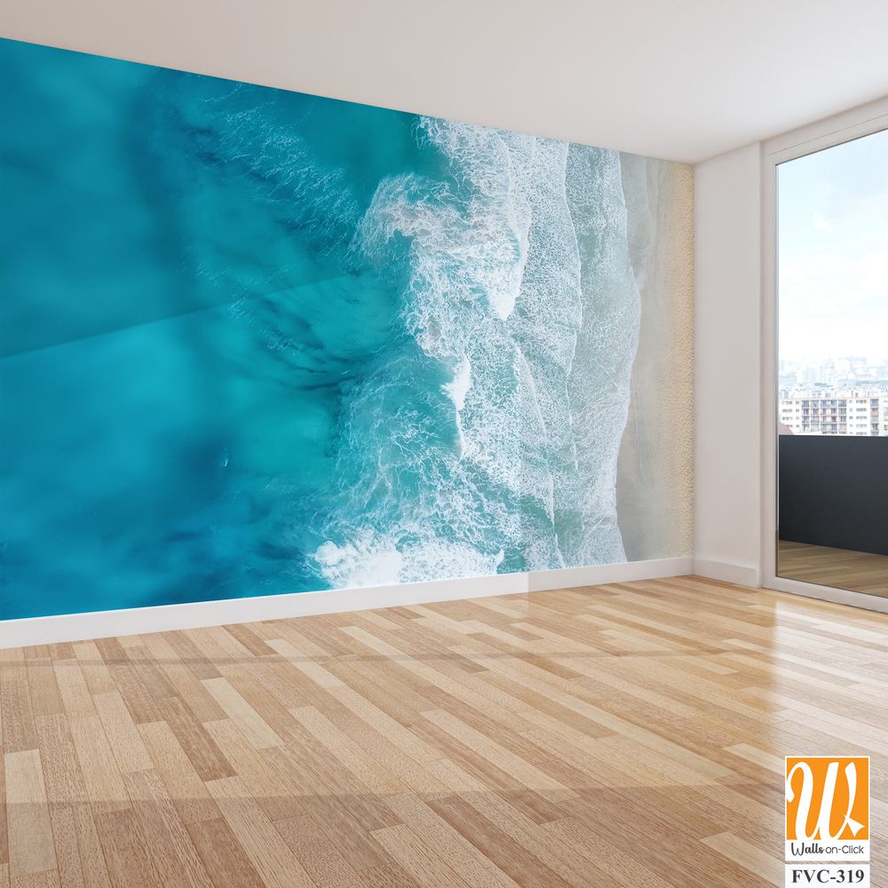 Beautiful beach with waves and sand Wallpaper [WP-FVC-319]
