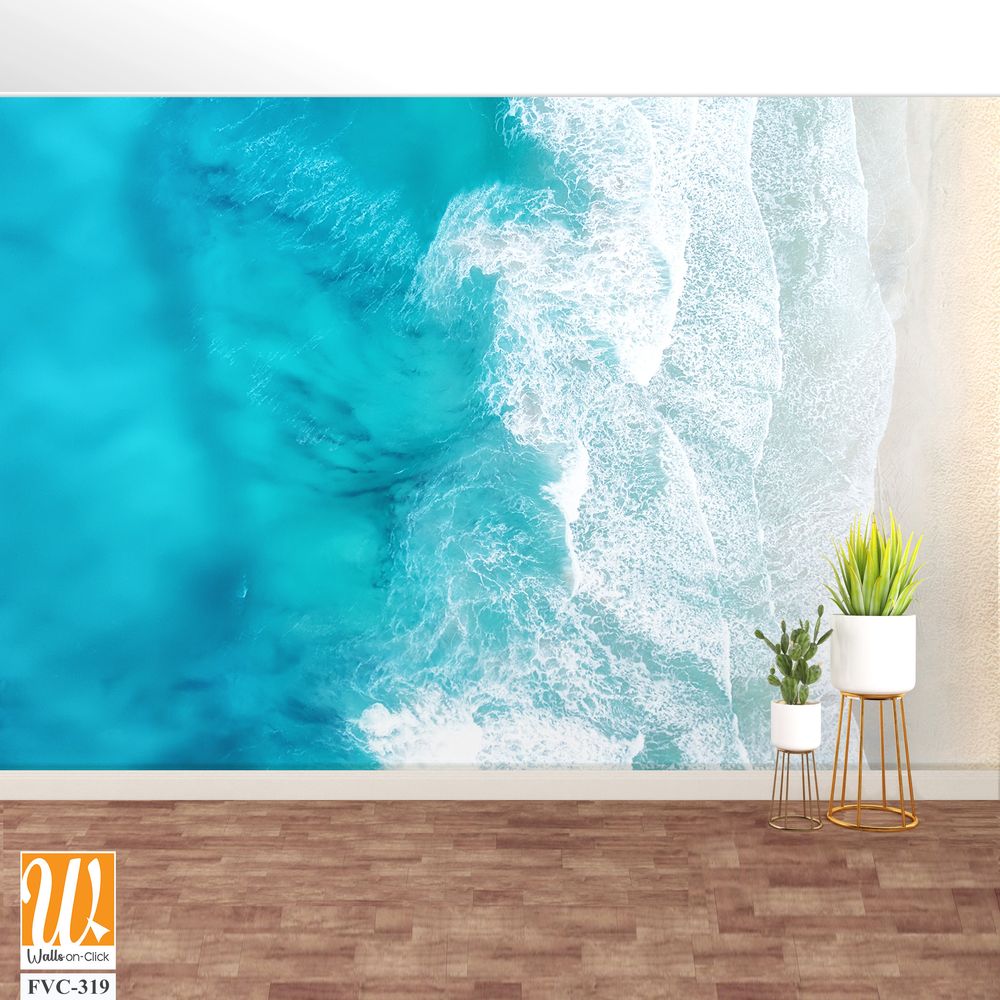 Beautiful beach with waves and sand Wallpaper [WP-FVC-319]