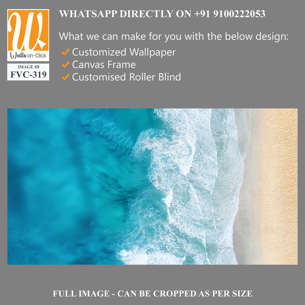 Beautiful beach with waves and sand Wallpaper [WP-FVC-319]