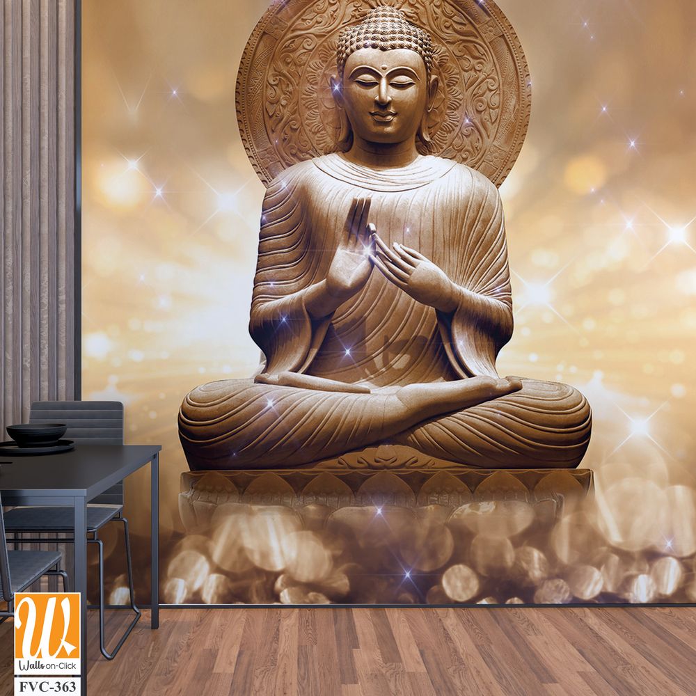 Buddha with sparkling lights Wallpaper [WP-FVC-363]