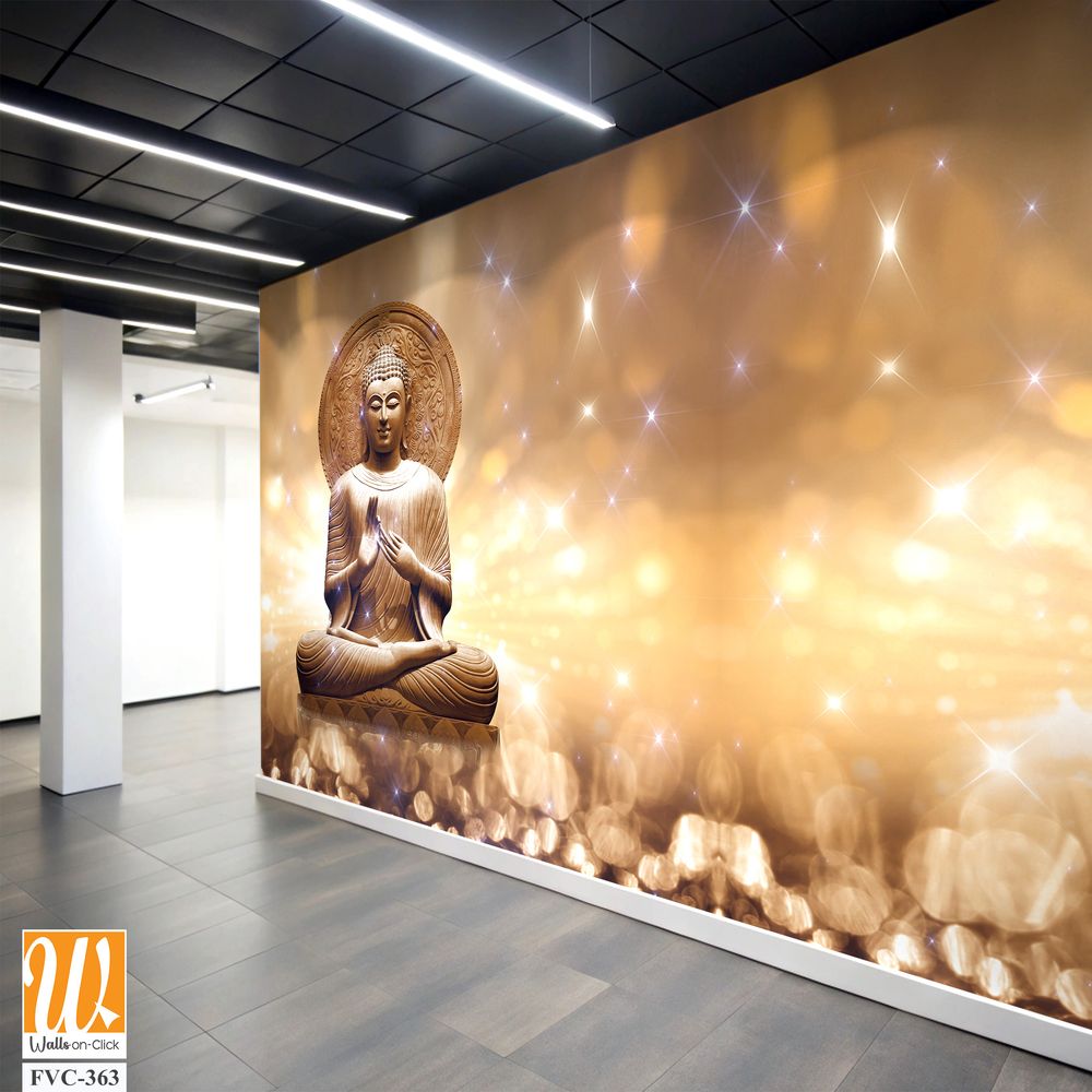 Buddha with sparkling lights Wallpaper [WP-FVC-363]