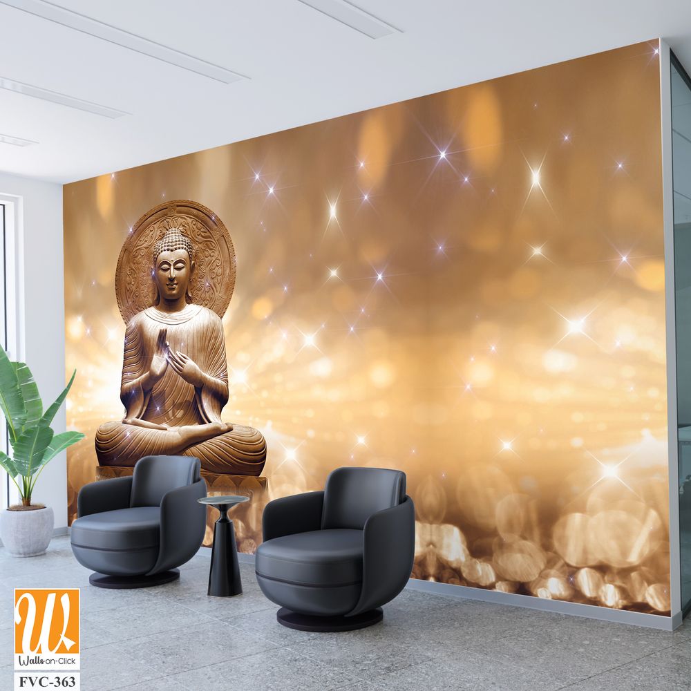 Buddha with sparkling lights Wallpaper [WP-FVC-363]