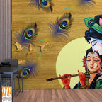 Lord Krishna playing the flute with Radha Wallpaper [WP-FVC-484]