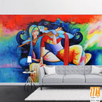 Painting of Lord Krishna playing the flute [WP-FVC-496]