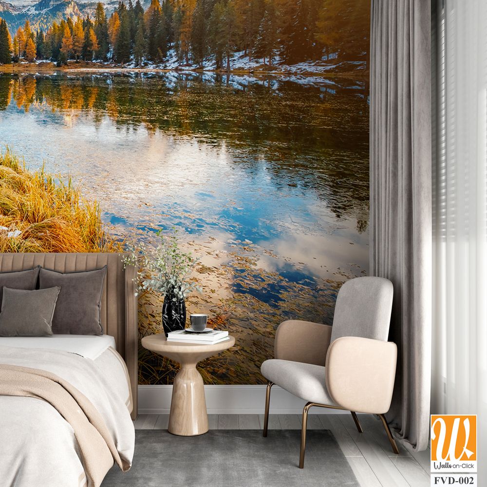 Autumn landscape of Lake Desiena Wallpaper [WP-FVD-002]