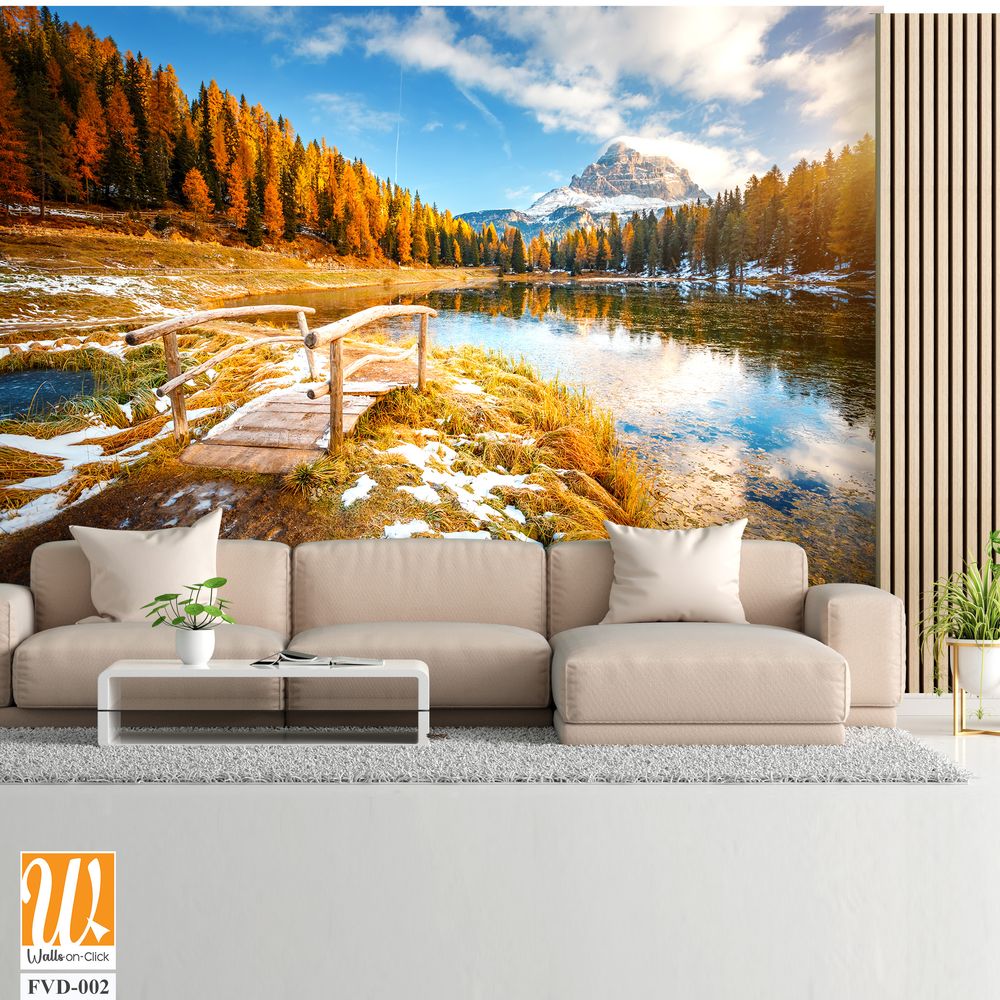 Autumn landscape of Lake Desiena Wallpaper [WP-FVD-002]