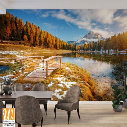Autumn landscape of Lake Desiena Wallpaper [WP-FVD-002]