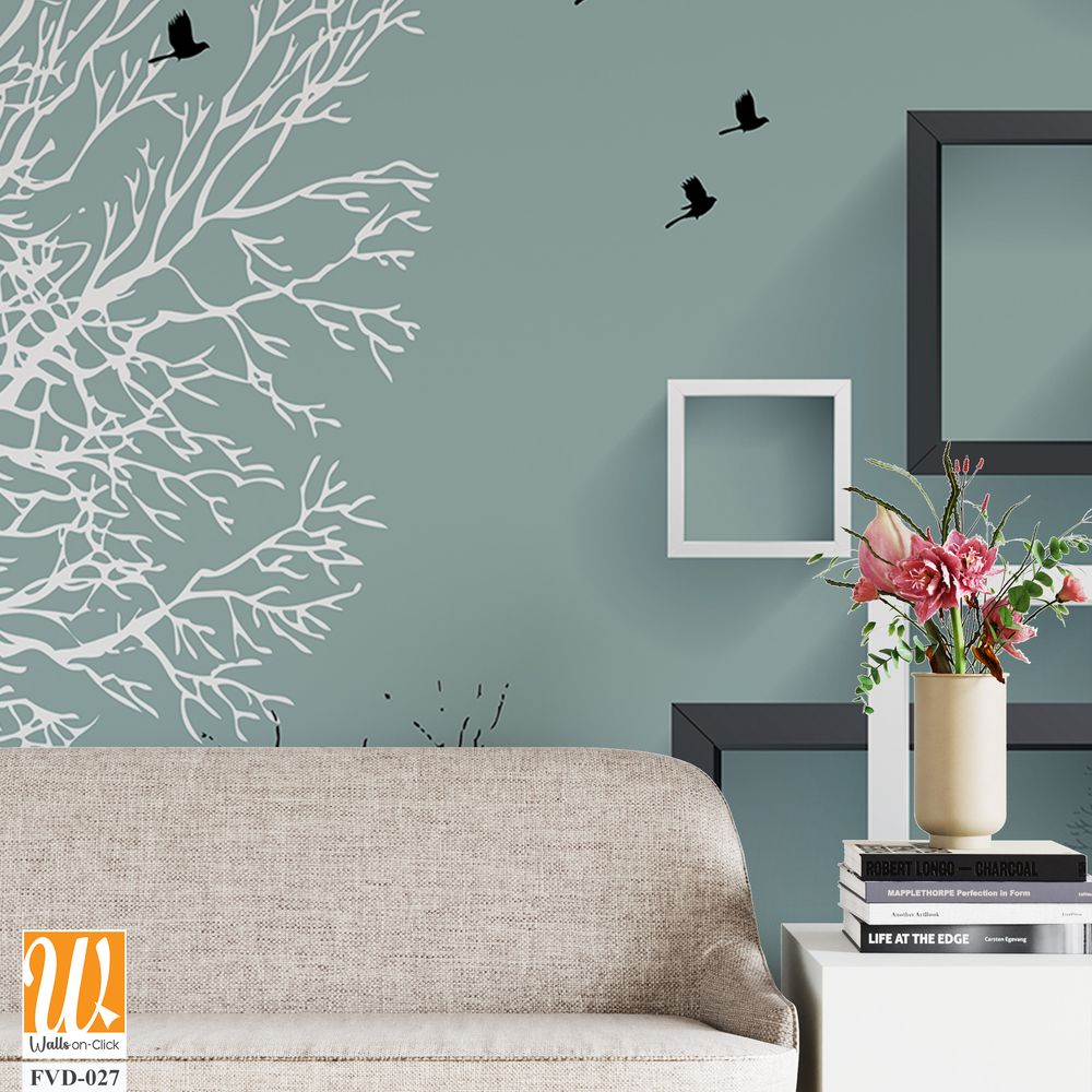 3D modern abstract wall mural with square frames [WP-FVD-027]